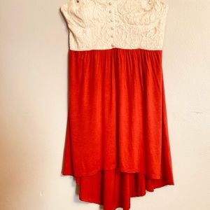 High Low Strapless Dress